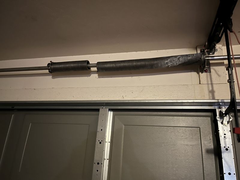 broken garage door spring on Tucson home